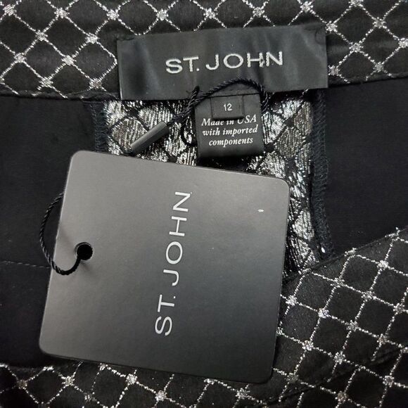 𝅺ST JOHN Emma Fit Pant Cavier Silver 12 NWT - Picture 7 of 8